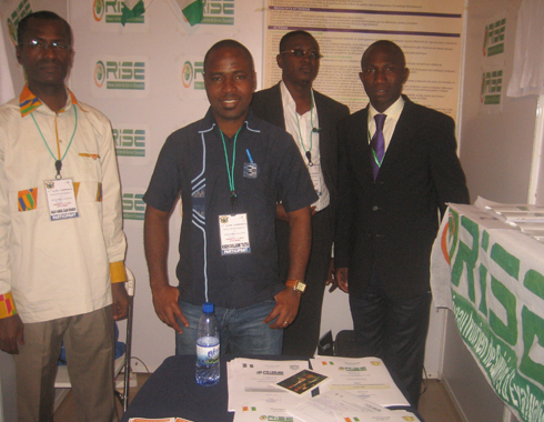 Quelques membres de la délégation du RISE à ACCRA (Guillaume , Mamadou, Samuel et Guy Assane)